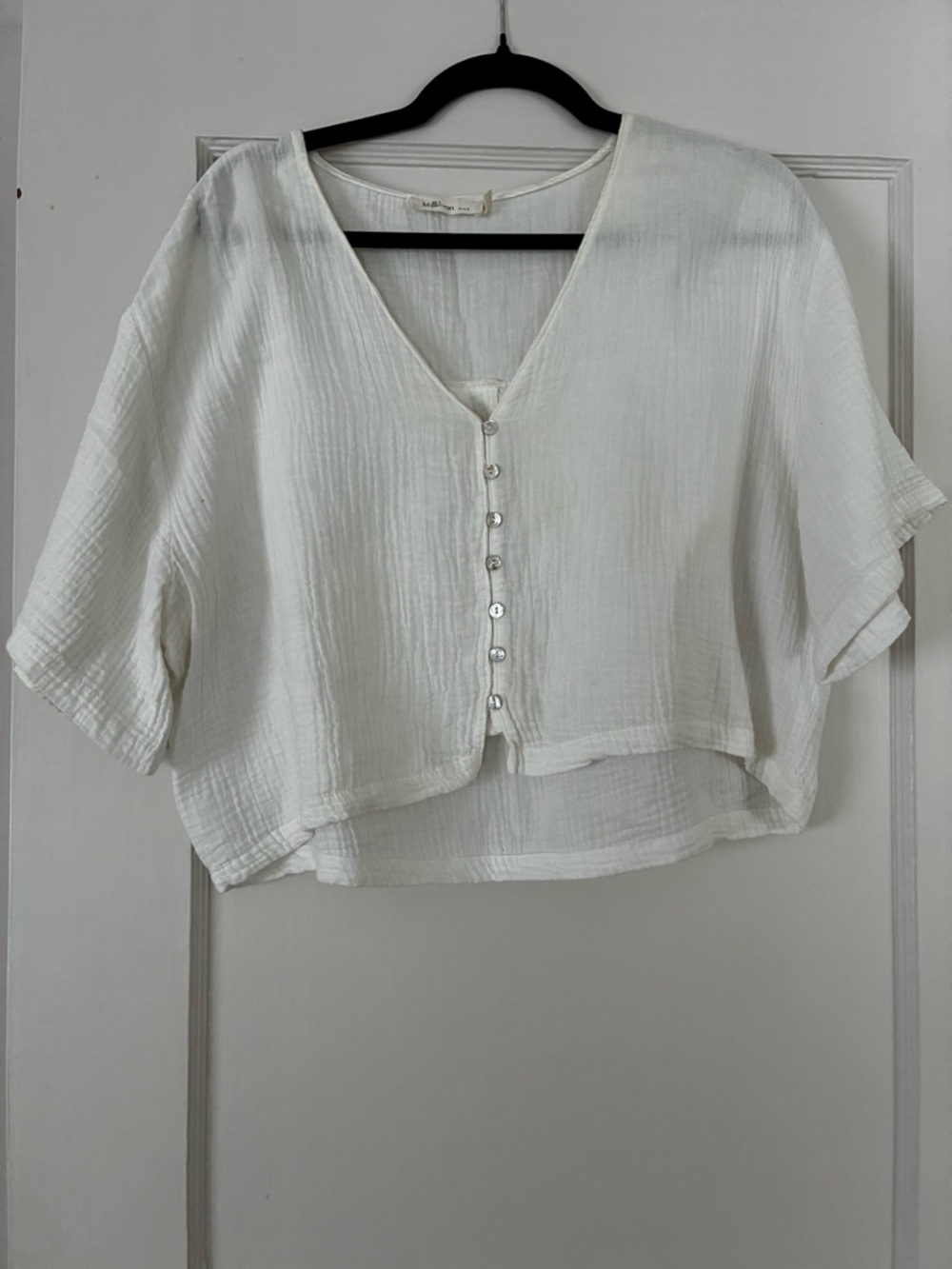 100% cotton short sleeve button up